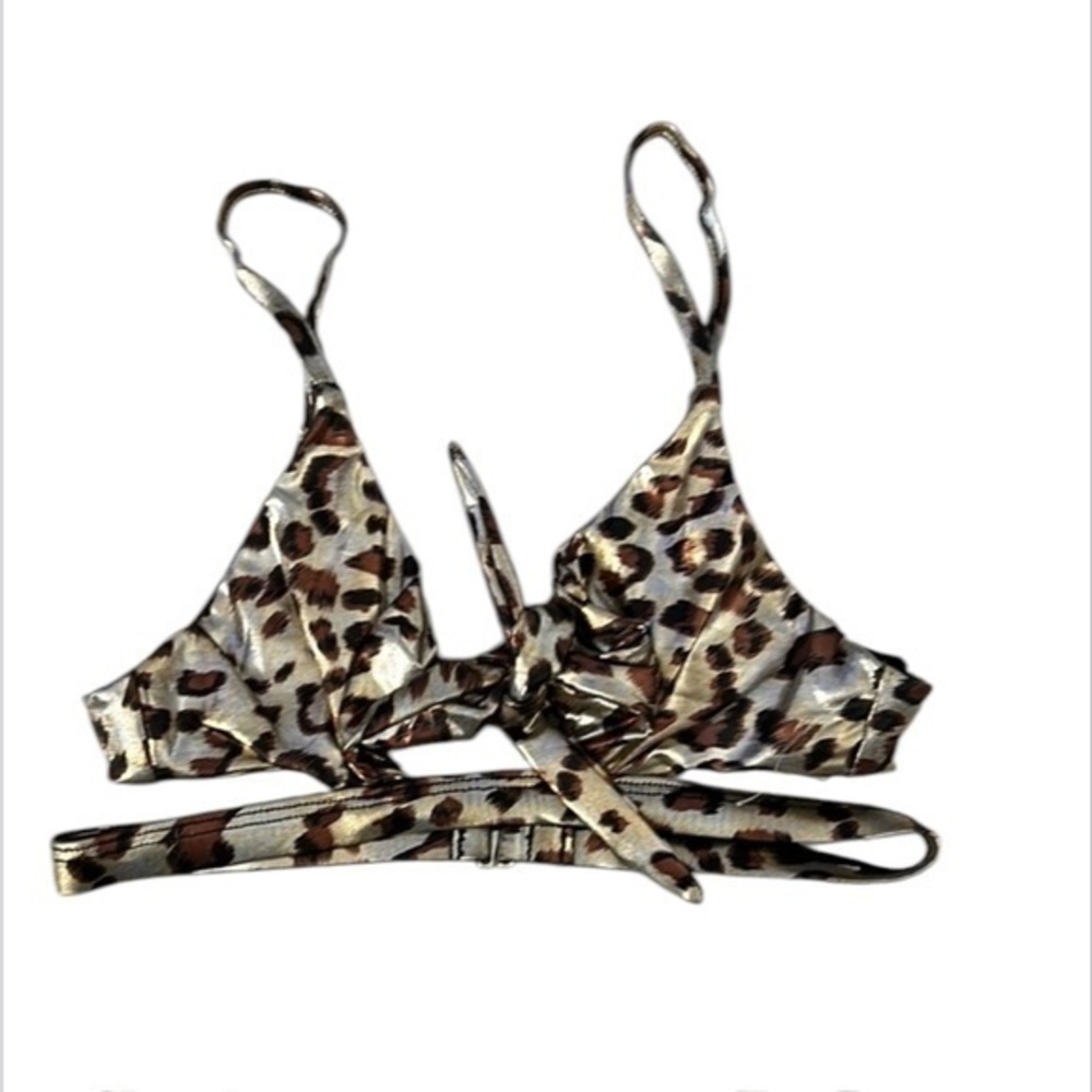 Ris-K Dippin' Daisy's Glow Wildcat bikini top size S swim swimsuit